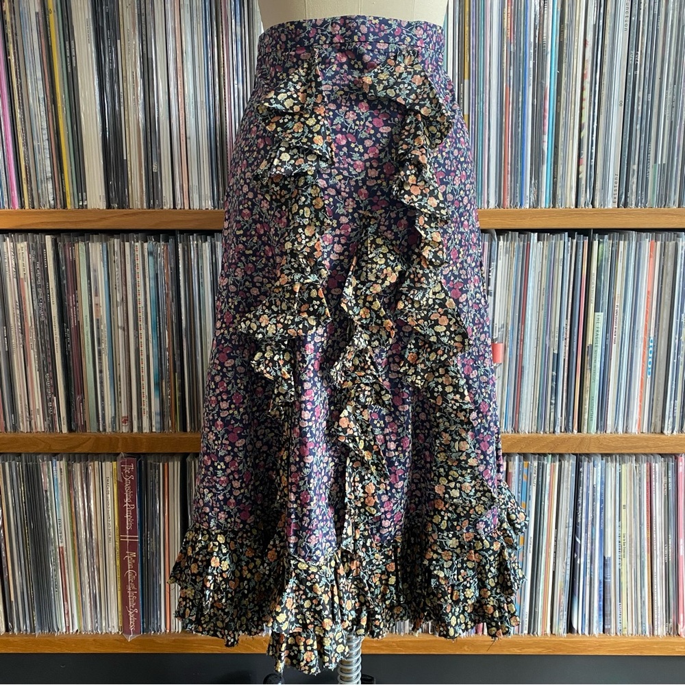 Caron Callahan Floral Ruffle Skirt - Multicolor